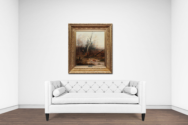 Тихменев Евгений Александрович. Сцена ружейной охоты на лисицу